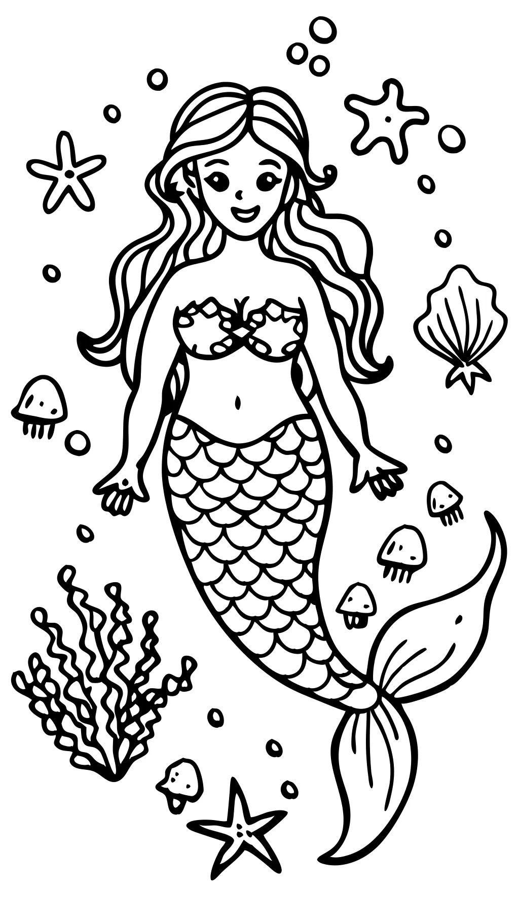 coloriages de sirène imprimables gratuits